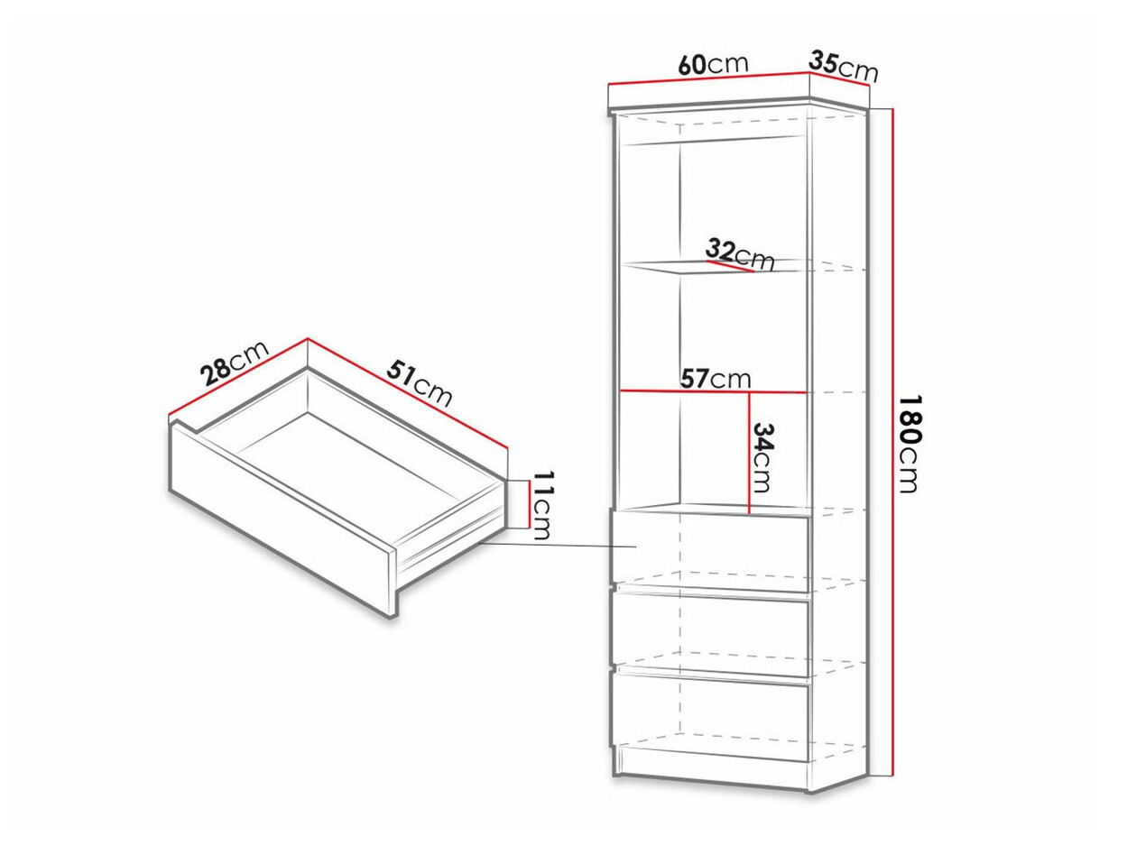 Bookcase Comfivo Gallus (White)