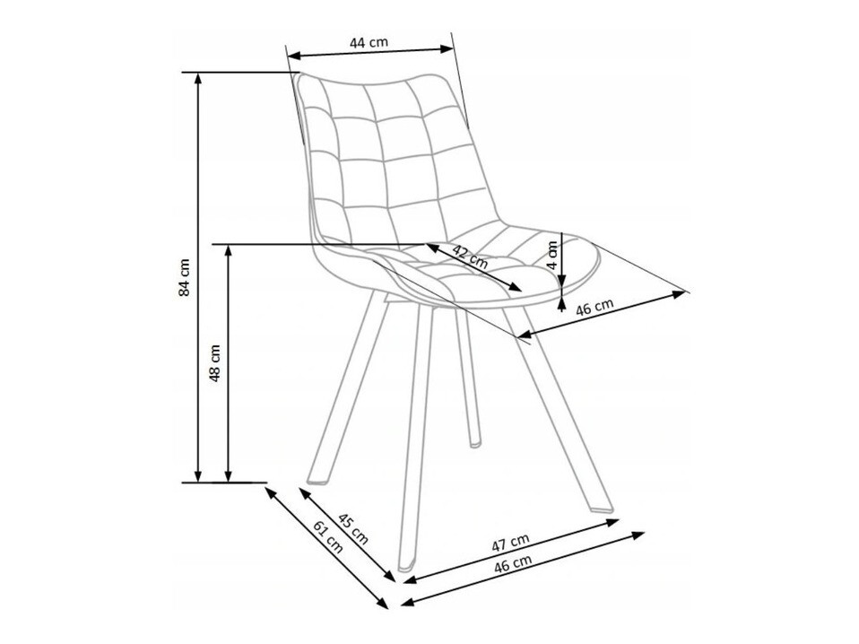 Chair Houston 739 (Dark grey + Black)