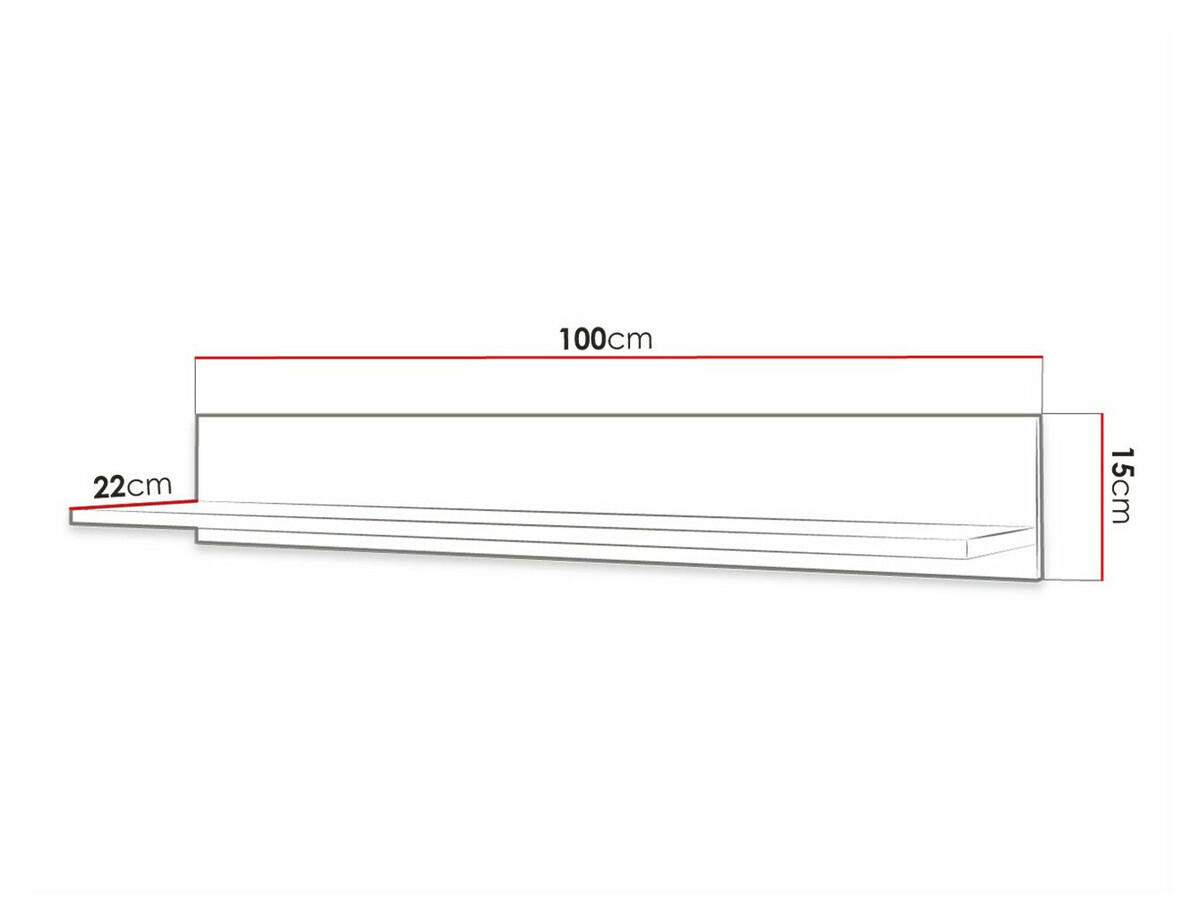 Wall shelf Anulio (White)