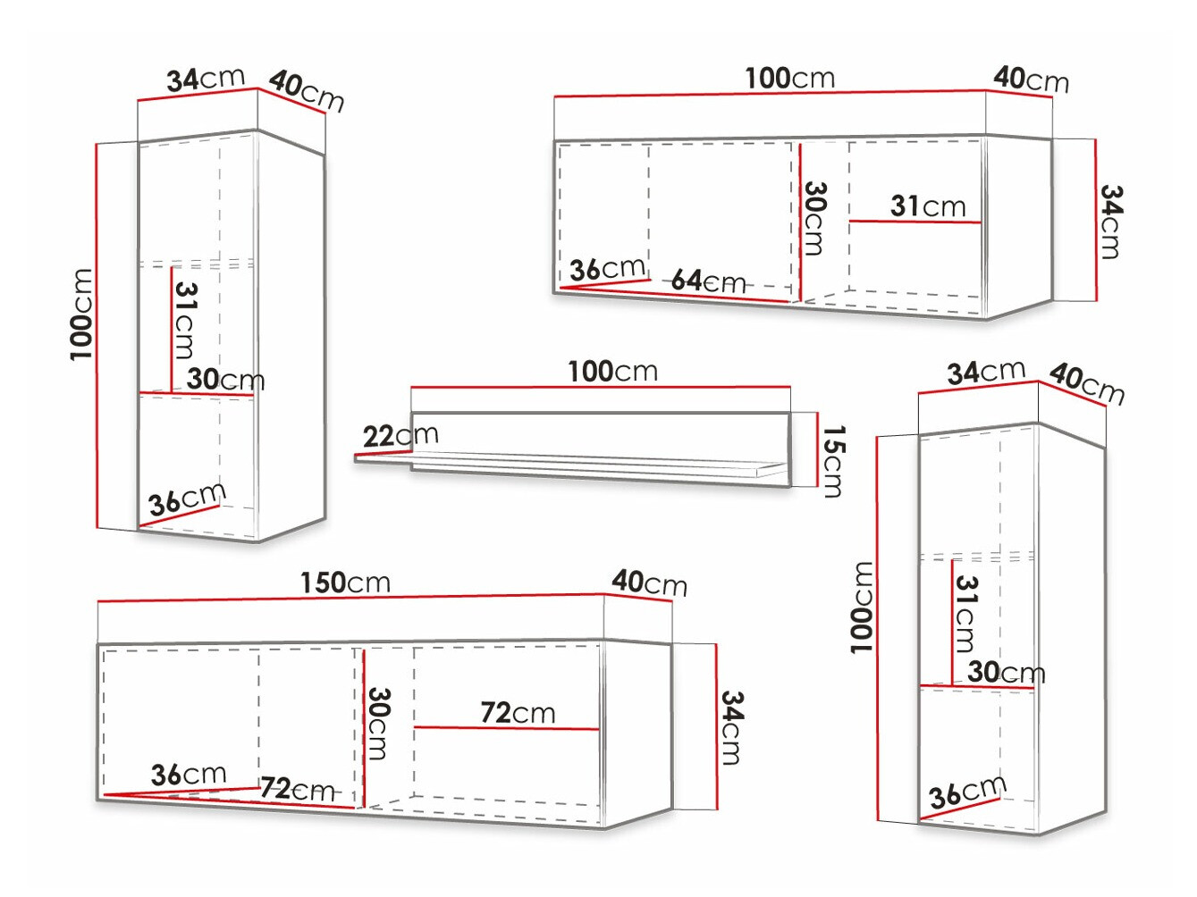Living room set Anulio II (Black)