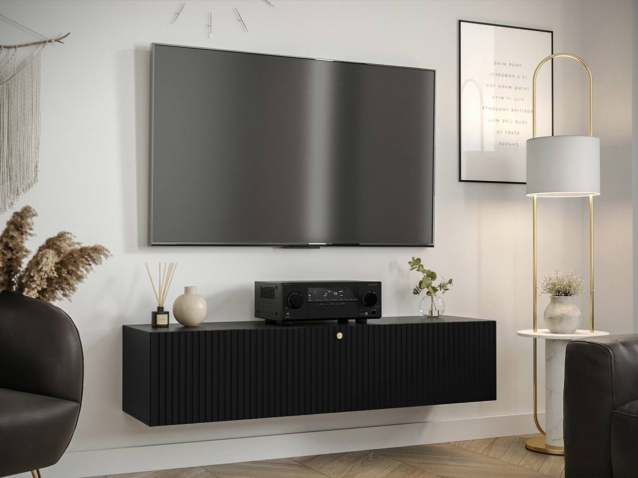 TV stand Anulio I (Black)