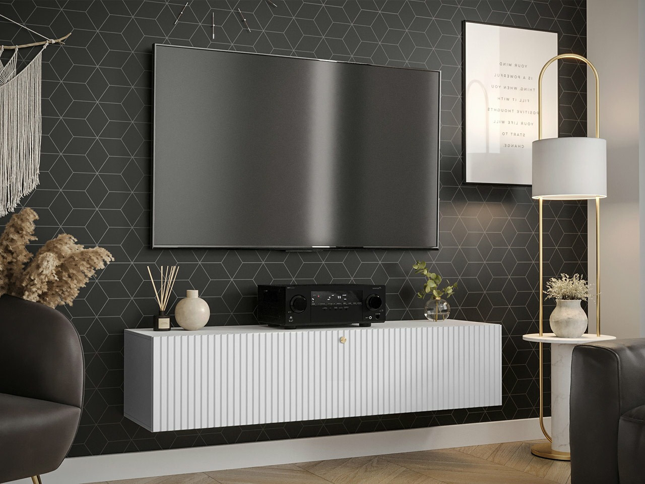 TV stand Elblaru 106 (White)