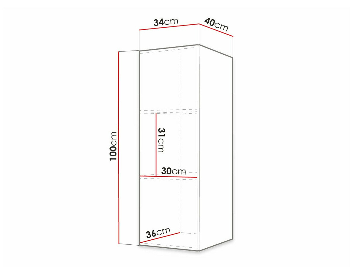 Wall cabinet Anulio (White)