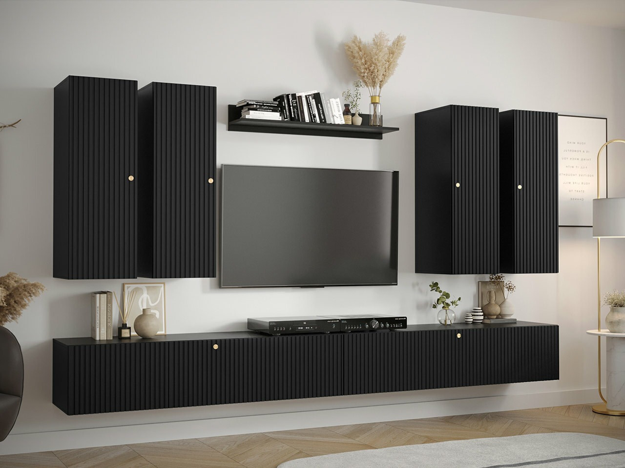 Living room set Anulio IV (Black)