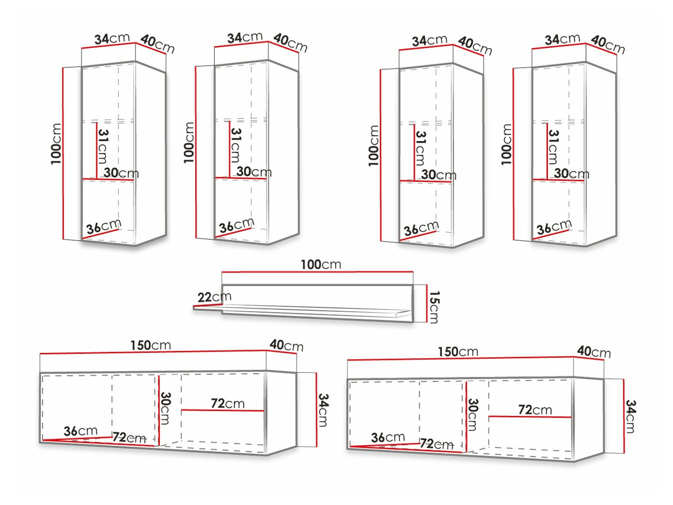 Living room set Anulio IV (Black)