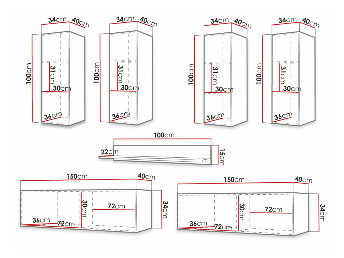 Living room set Anulio IV (White)