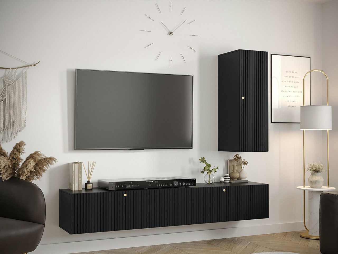 Living room set Anulio VI (Black)