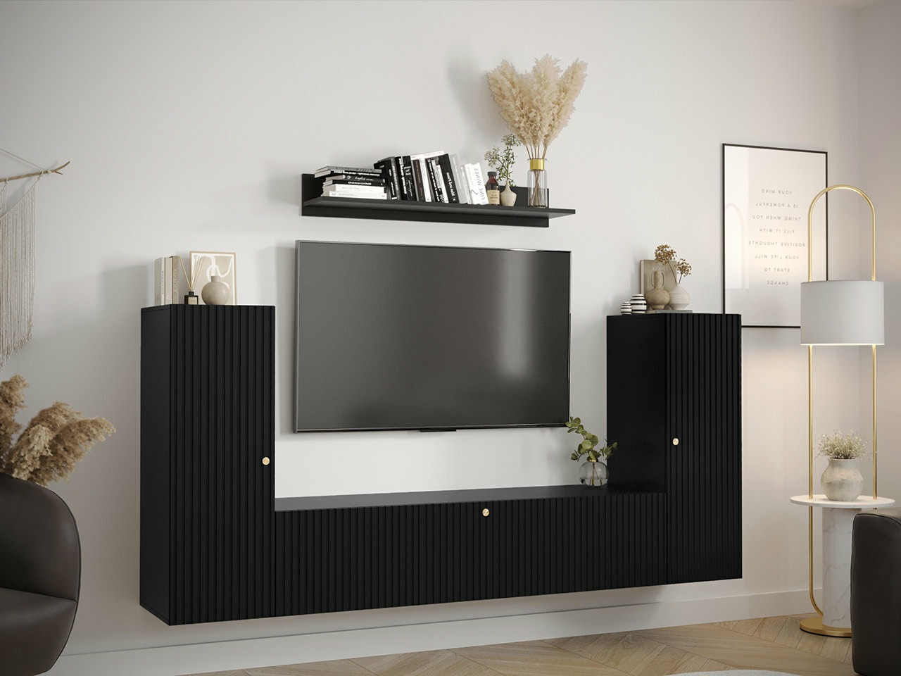 Living room set Anulio IX (Black)