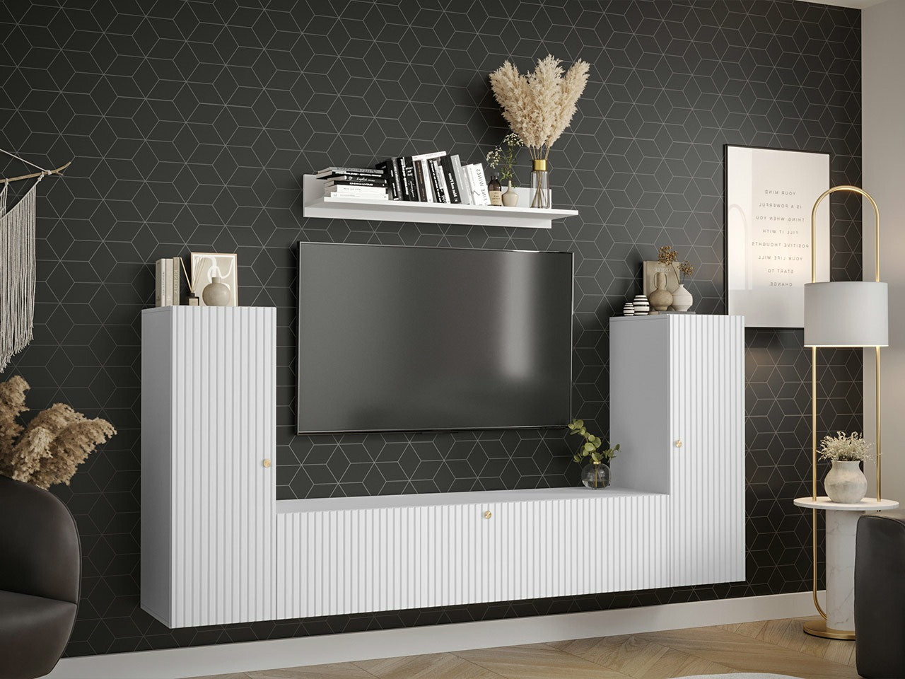 Living room set Elblaru 113 (White)