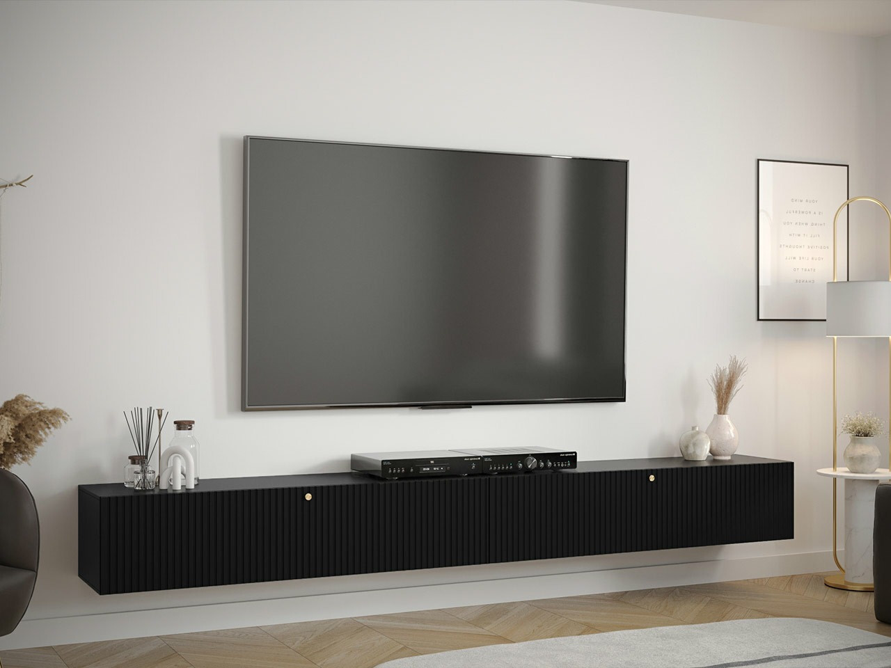 TV stand Elblaru 112 (Black)
