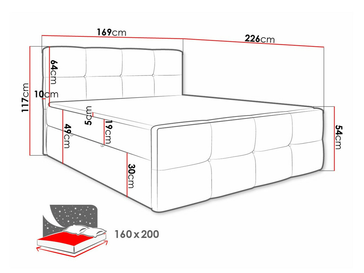 Continental bed ComfiDream Tirara (Fresh 11)