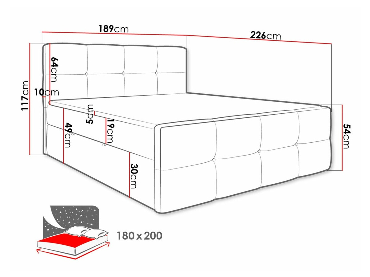 Continental bed ComfiDream Tirara (Fresh 32)