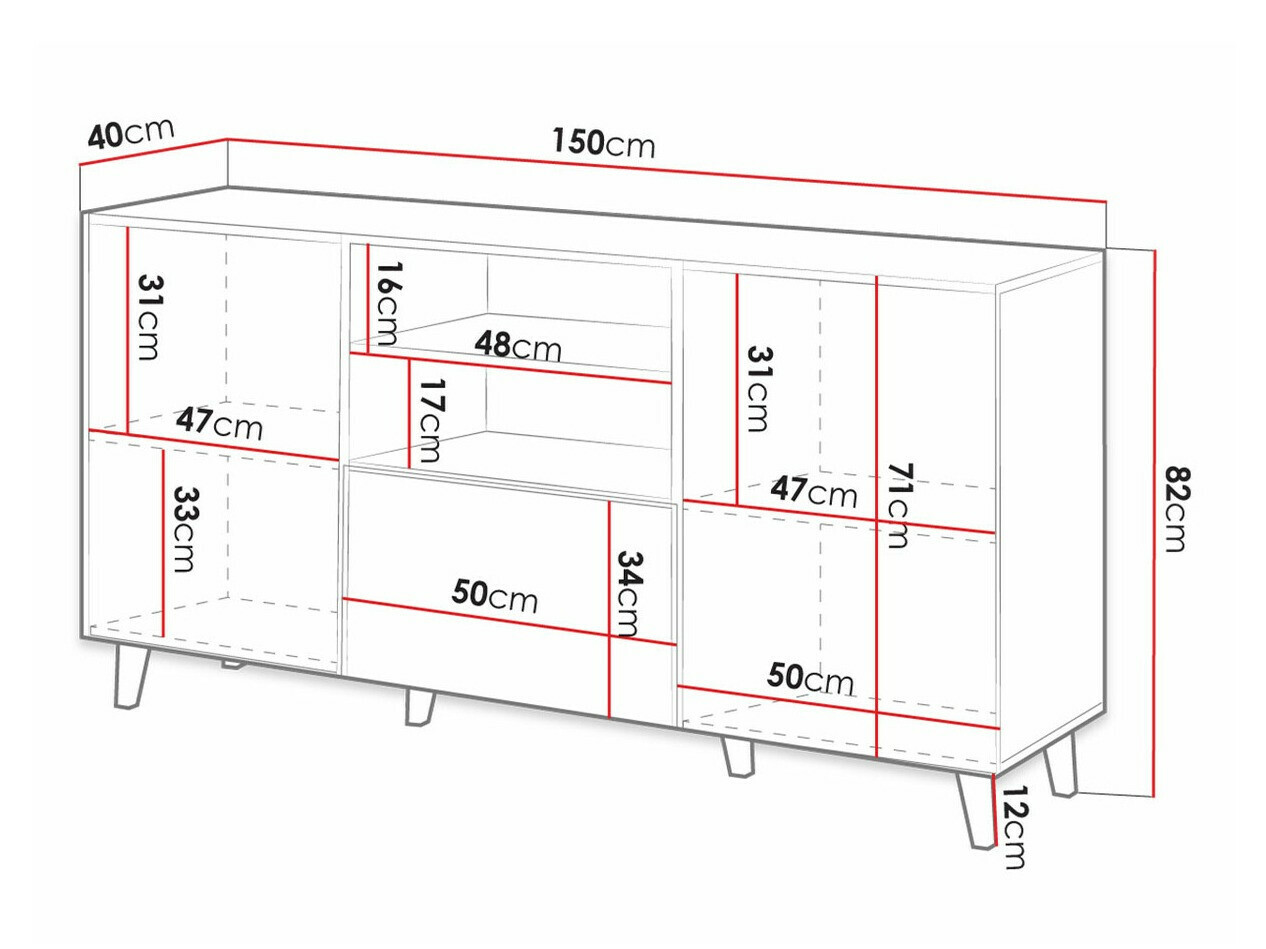 Chest of drawers Comes (Wotan Oak)