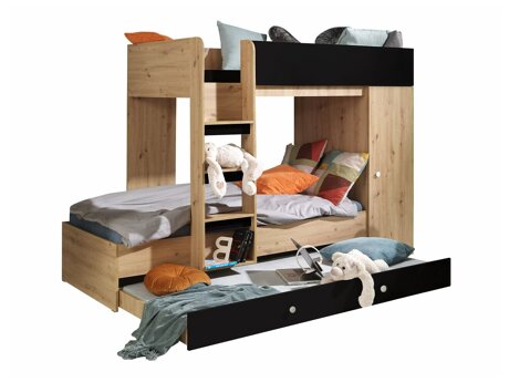 Bunk bed Hartford 360 (Artisan oak + Black)
