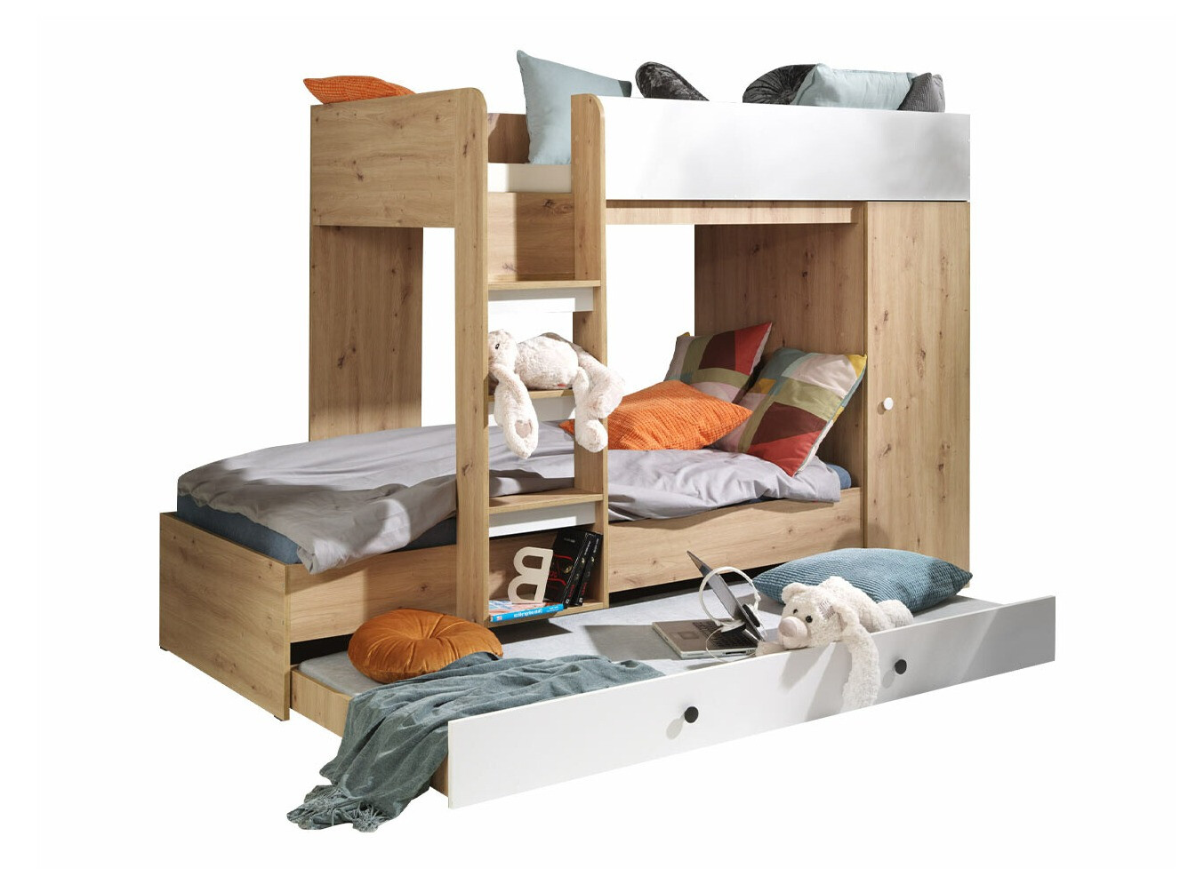 Bunk bed Hartford 360 (Artisan oak + White)