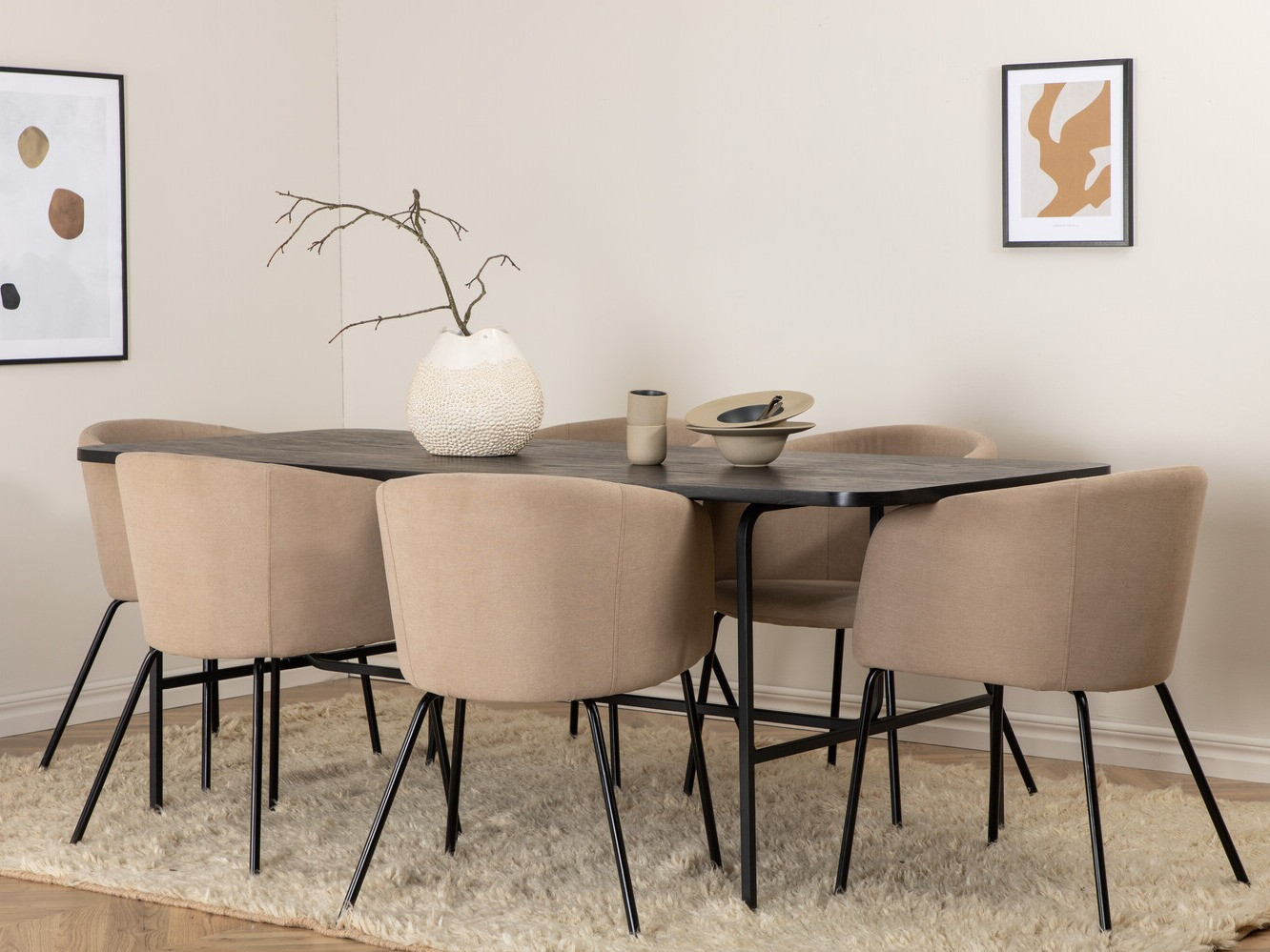 Dining set Dallas 2794 (Beige + Black)