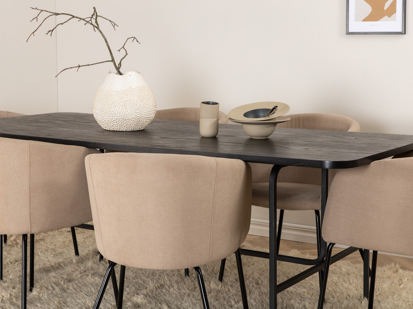 Dining set Dallas 2794 (Beige + Black)