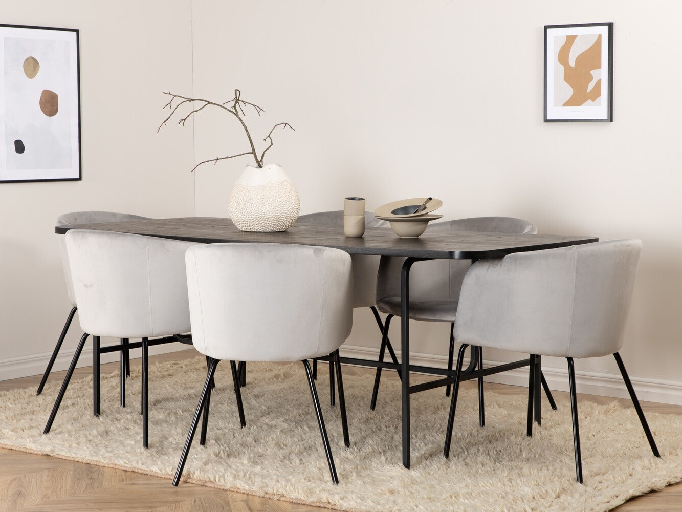 Dining set Dallas 2794 (Grey + Black)