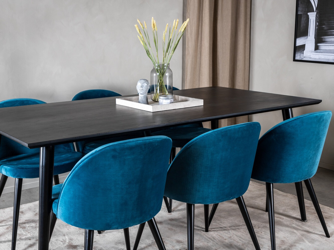 Dining set Dallas 1335 (Blue + Black)
