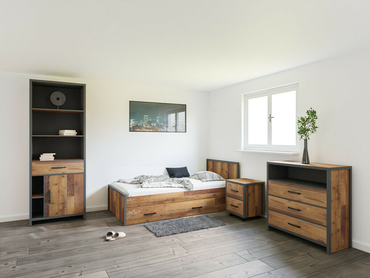 Chest of drawers Belsera 102 (Brown + Matera grey)