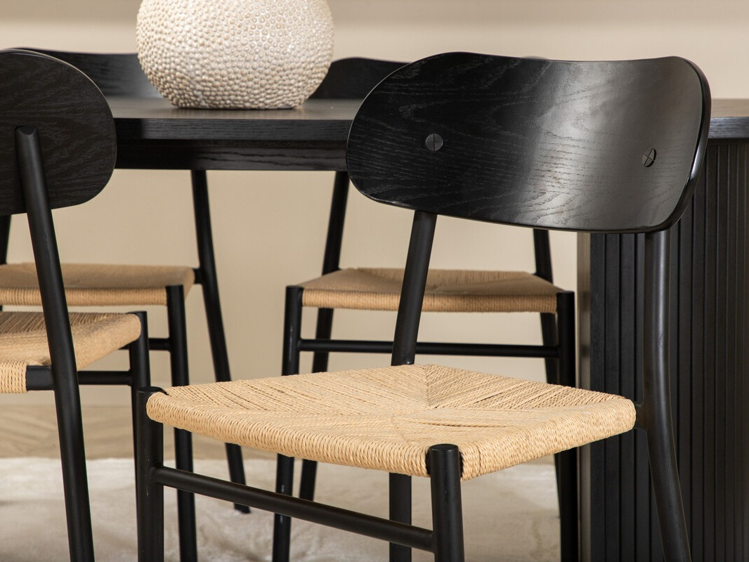 Dining set Dallas 3314 (Black + Light brown)