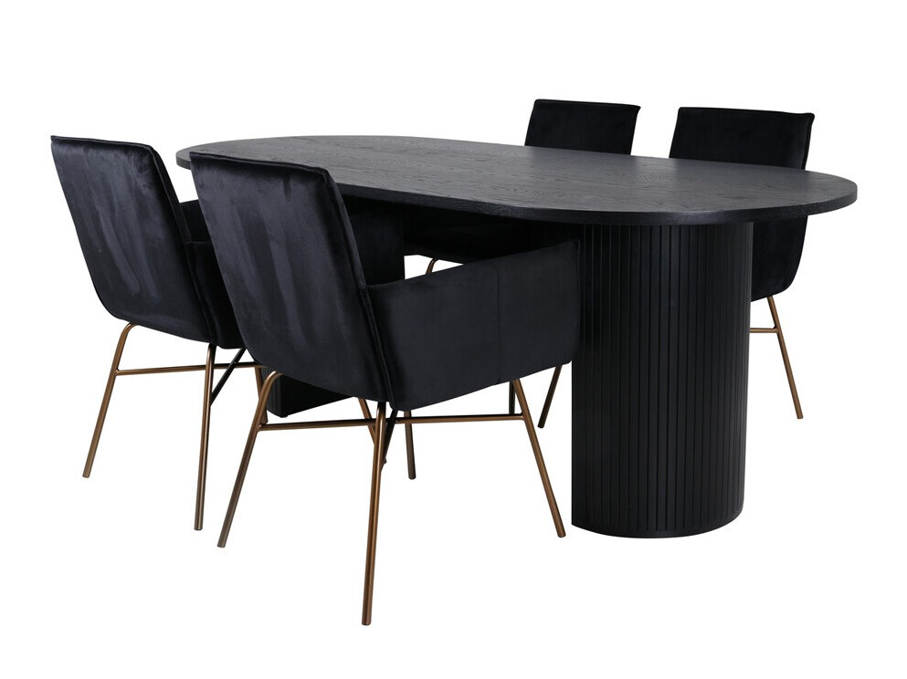 Dining set Dallas 3315 (Black + Copper)
