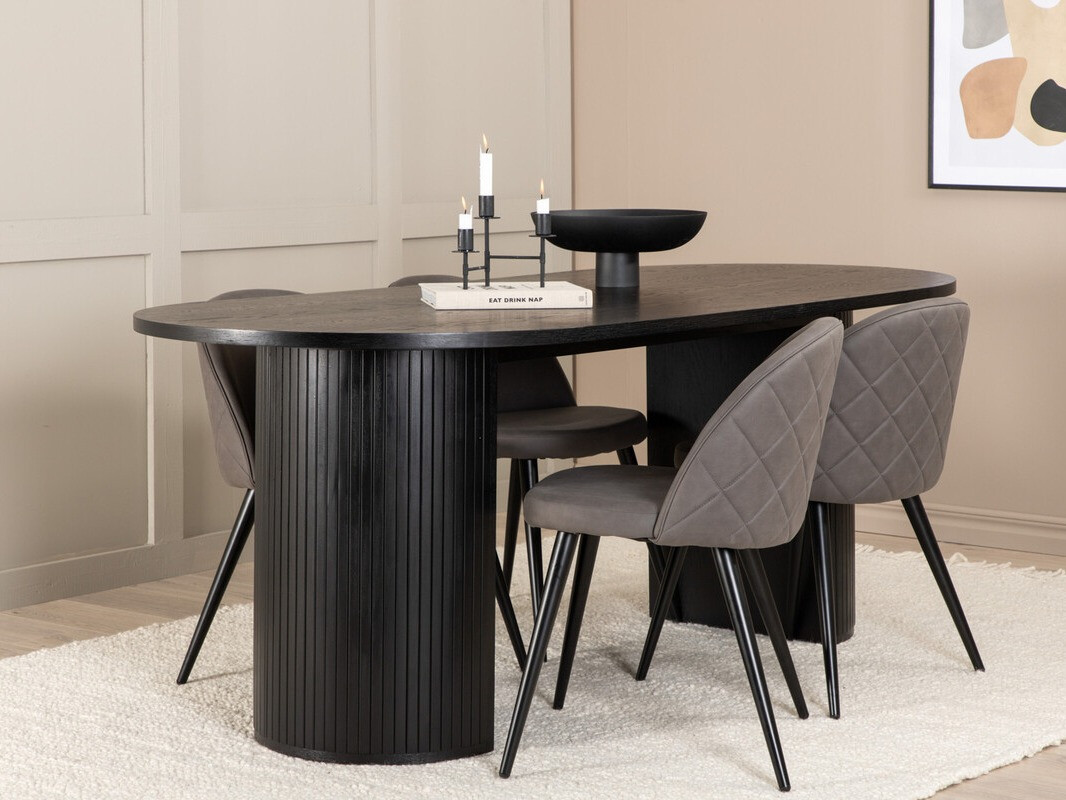 Dining set Dallas 3321 (Black + Grey)