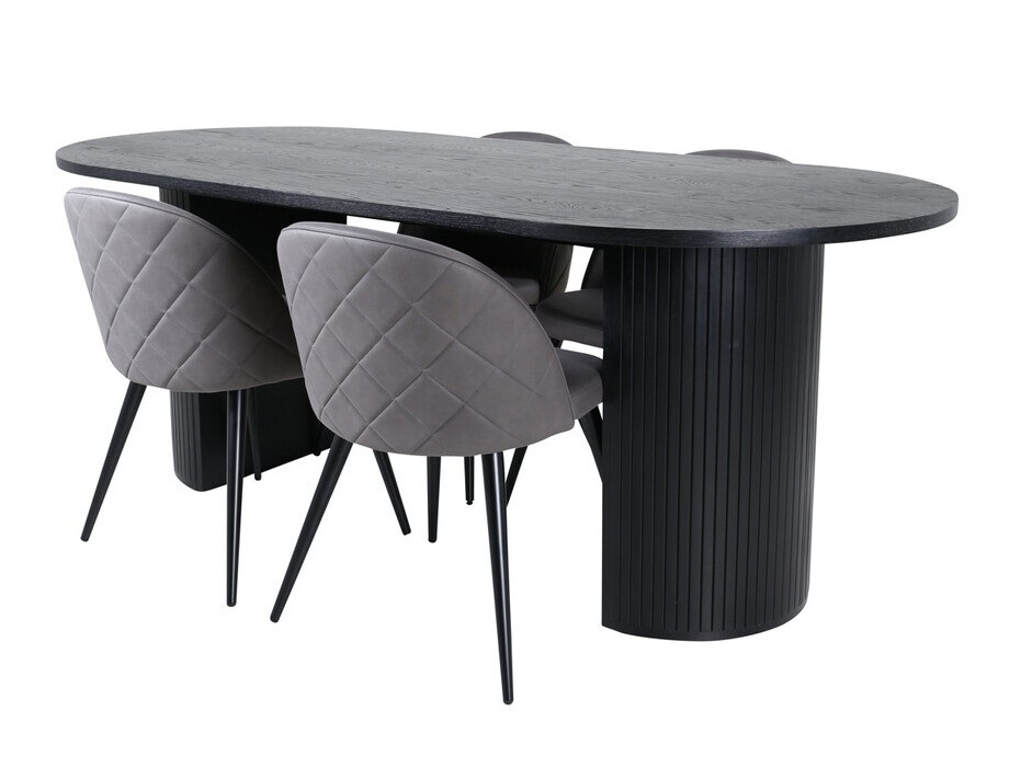 Dining set Dallas 3321 (Black + Grey)