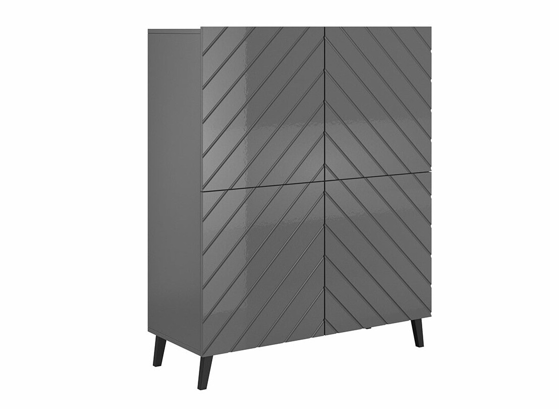 Sideboard Charlotte 179 (Graphite + Glossy graphite)