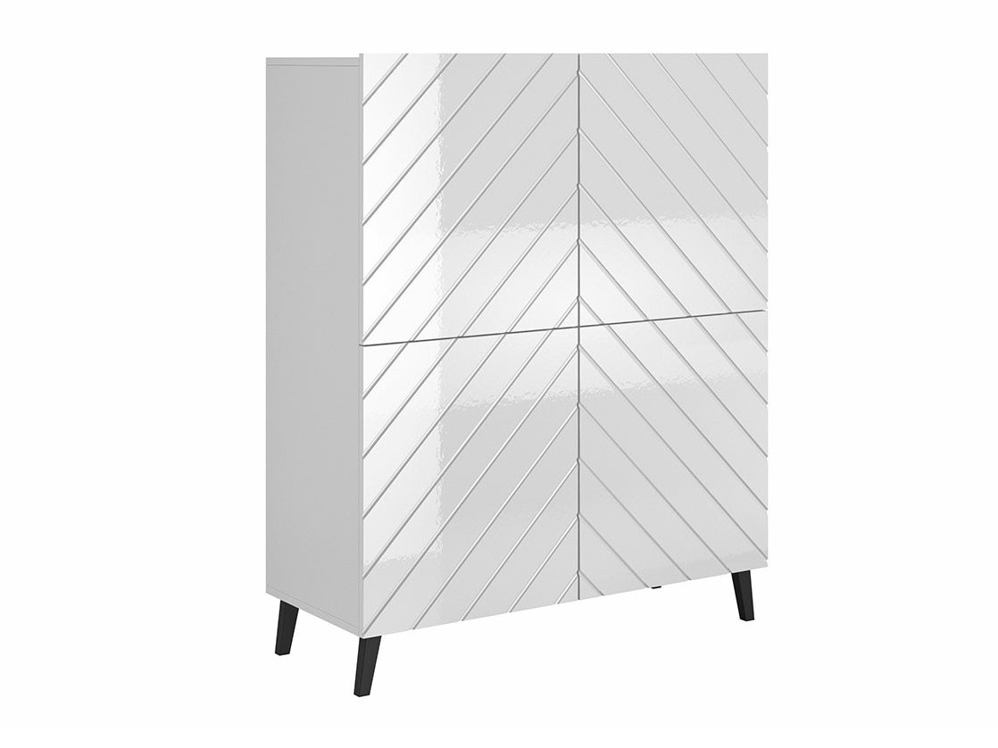 Sideboard Charlotte 179 (White + Glossy white)