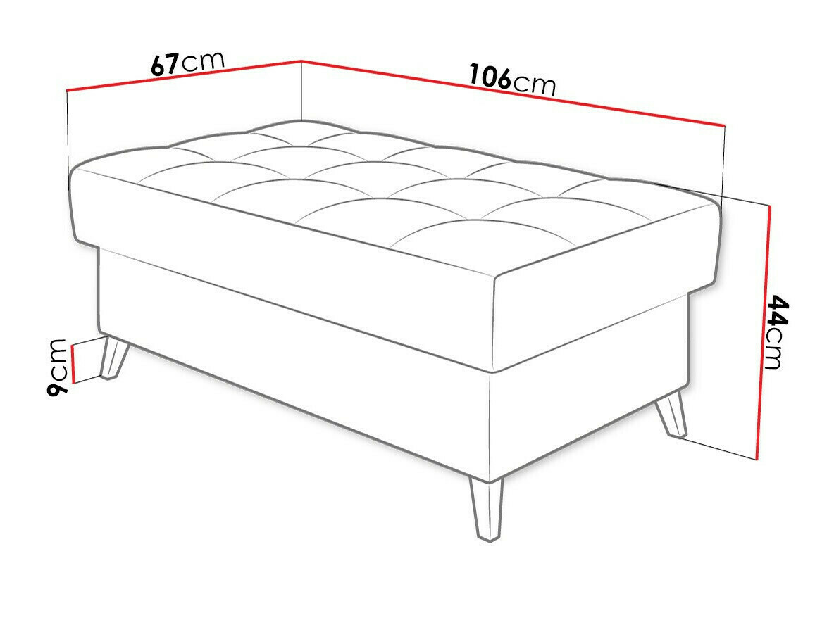 Upholstered bench Comfivo Agnus (Sorriso 22)