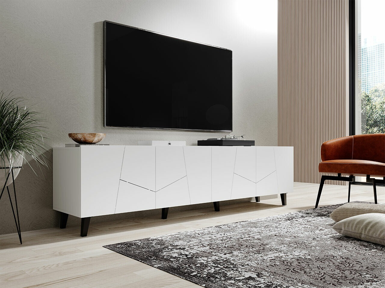 TV stand Charlotte 181 (White + Black)