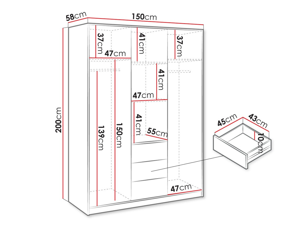 Wardrobe Collis IV (White)