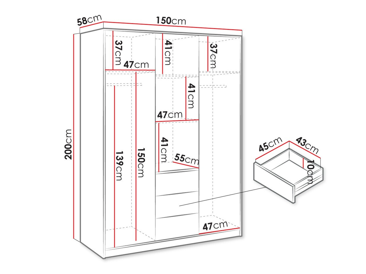 Wardrobe Collis IV (Wotan Oak)