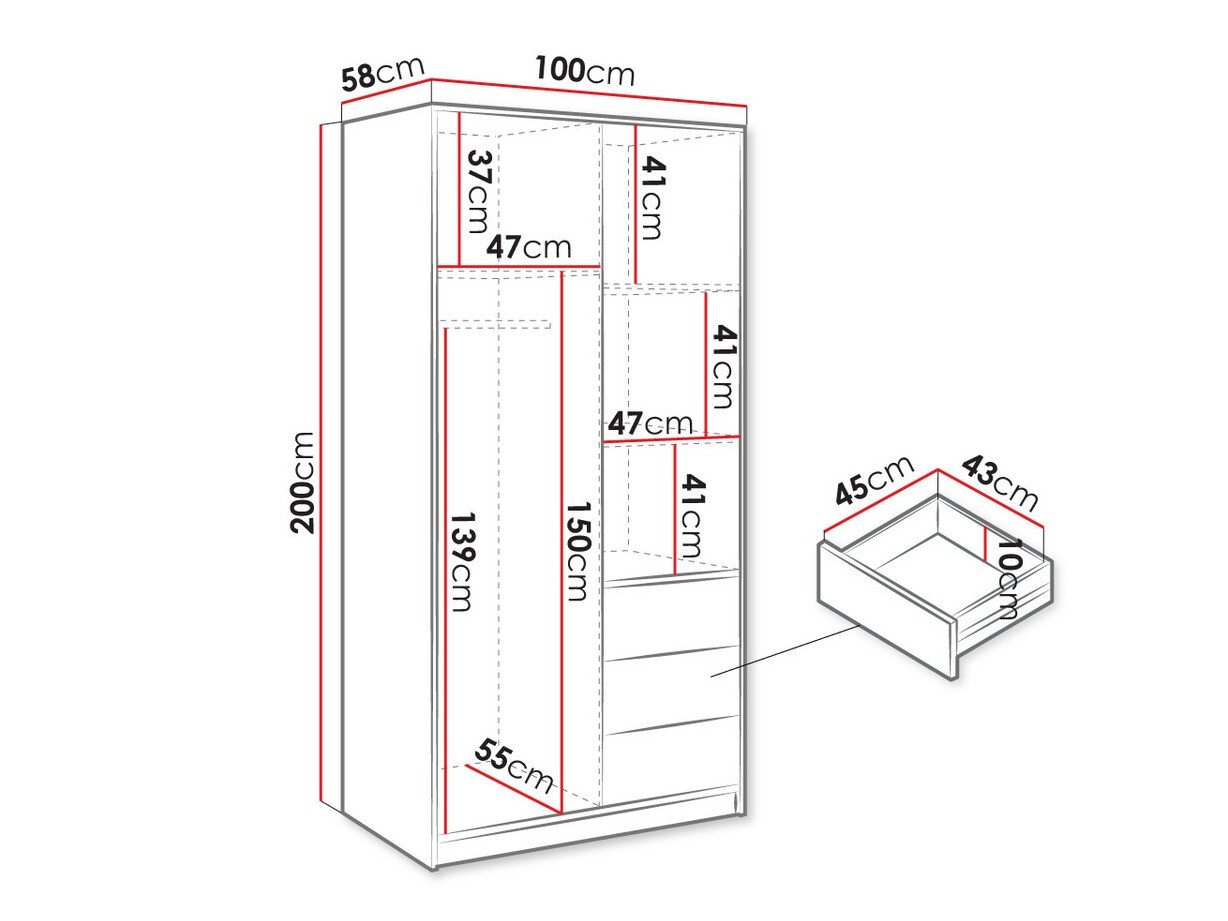 Wardrobe Enolevo 112 (Wotan Oak)