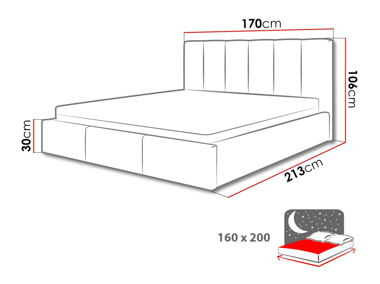 Bed ComfiDream Tirila II (Sawana 80)