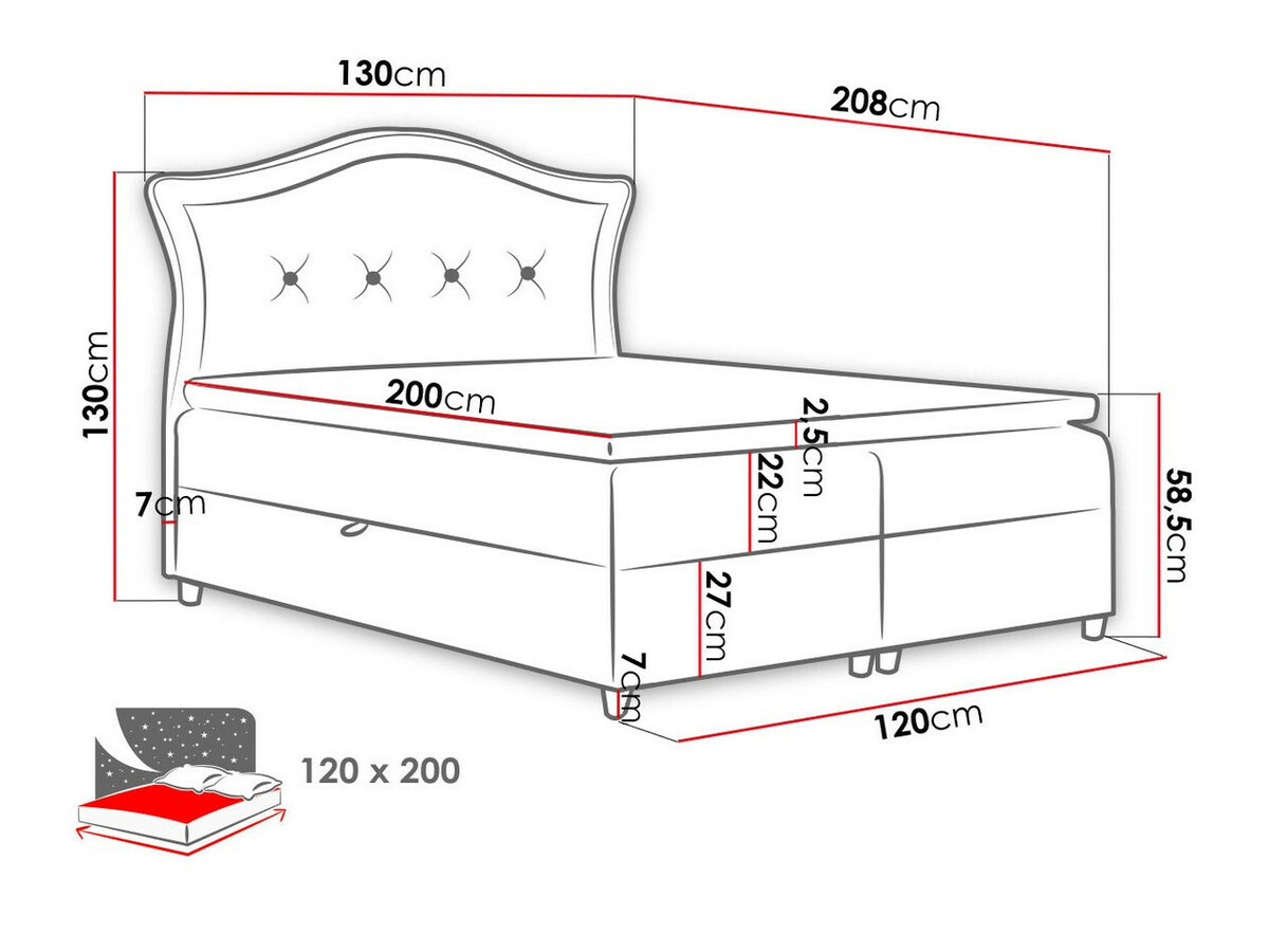 Continental bed Oleum (Magic Velvet 2207)
