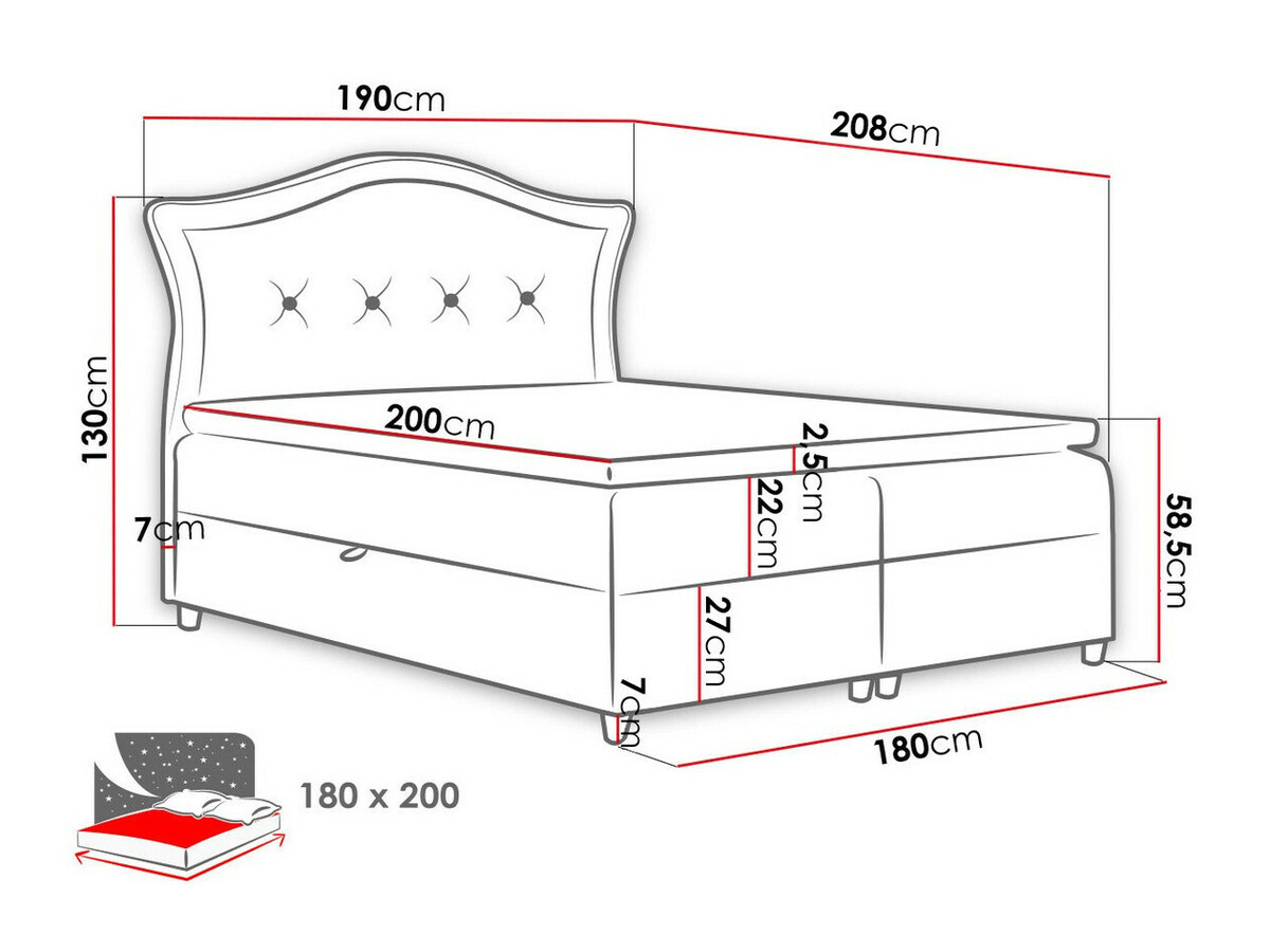 Continental bed Oleum (Magic Velvet 2217)