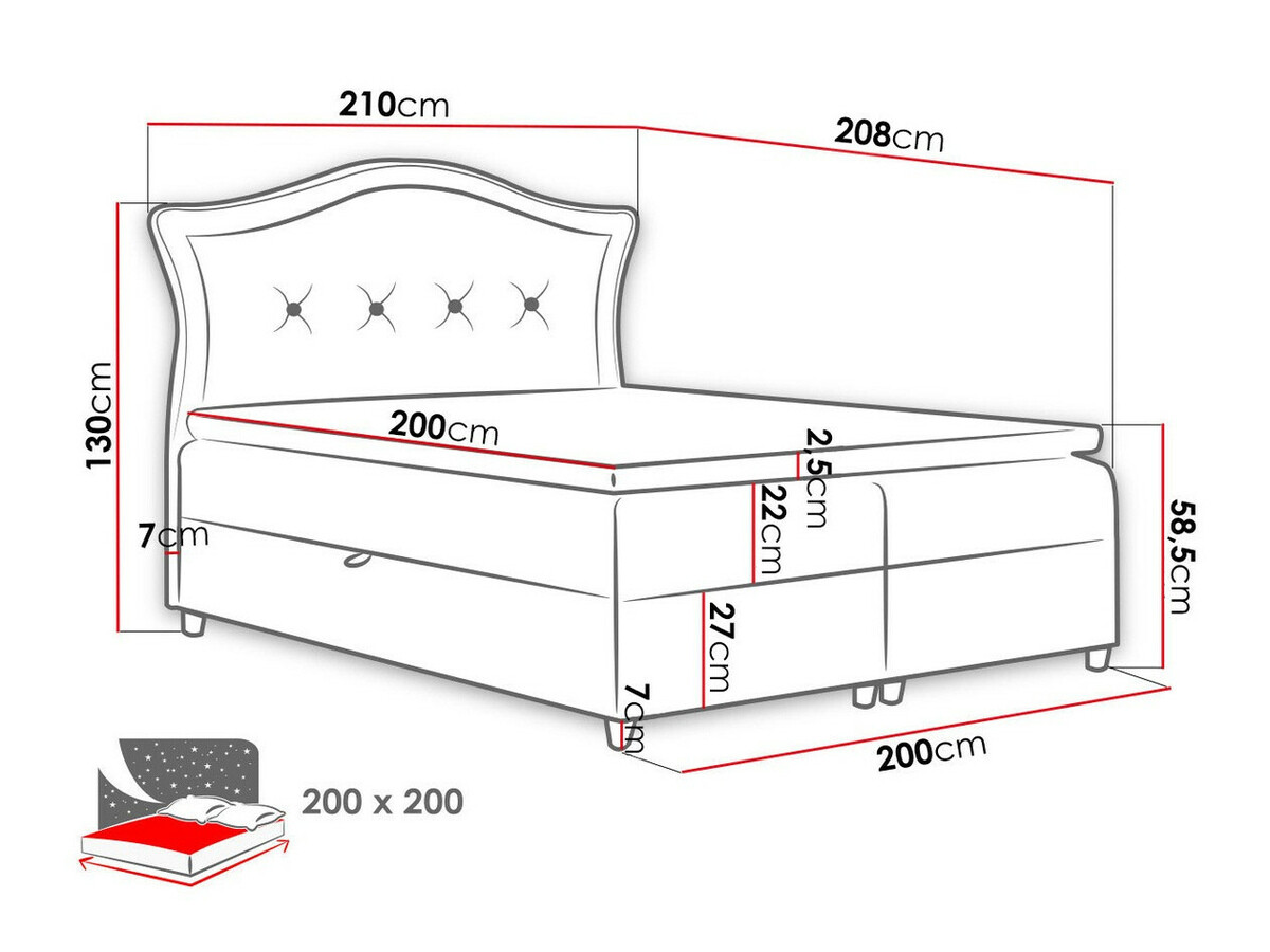 Continental bed Oleum (Magic Velvet 2219)