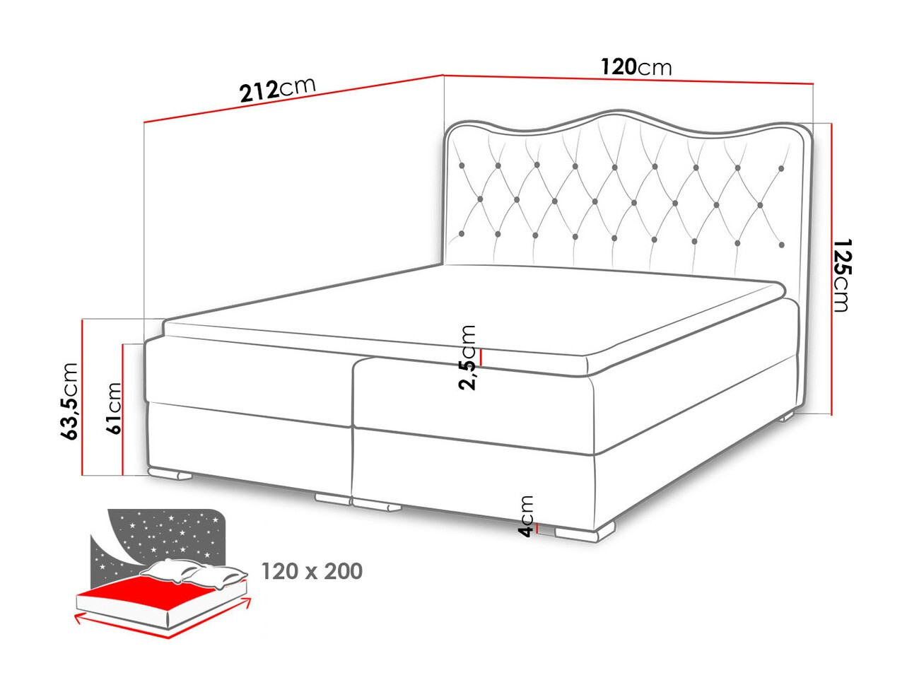 Continental bed Tectum I
