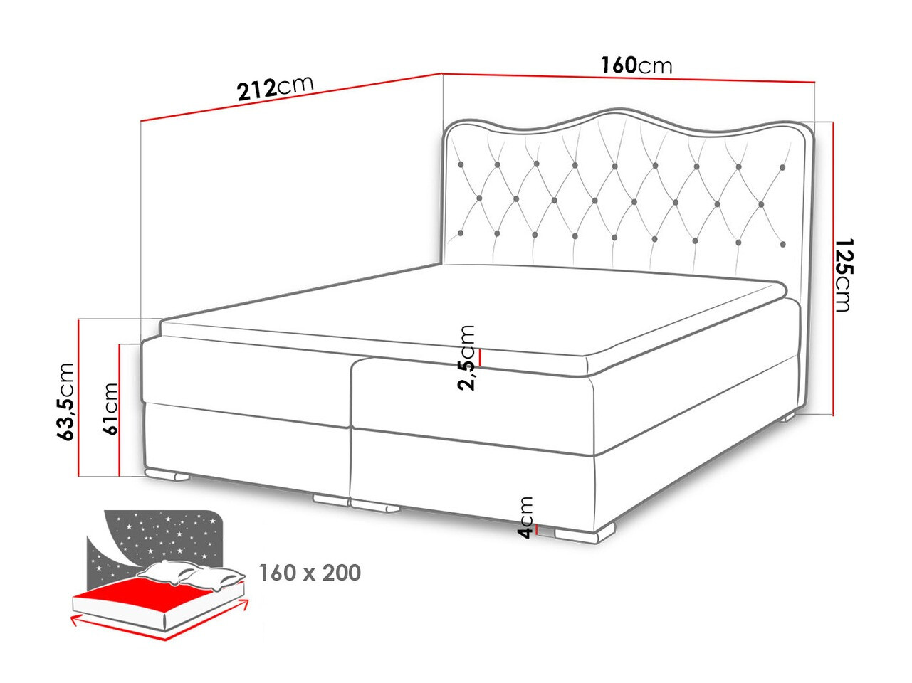 Continental bed Tectum I