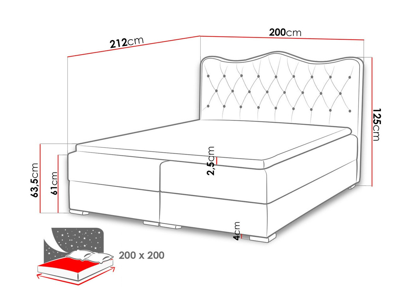 Continental bed Tectum I