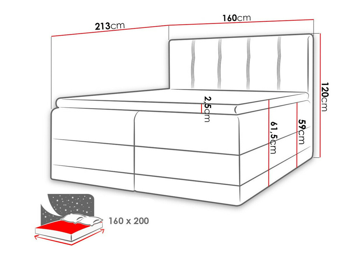 Continental bed Villa (Kameleon 04 + Kameleon 15)