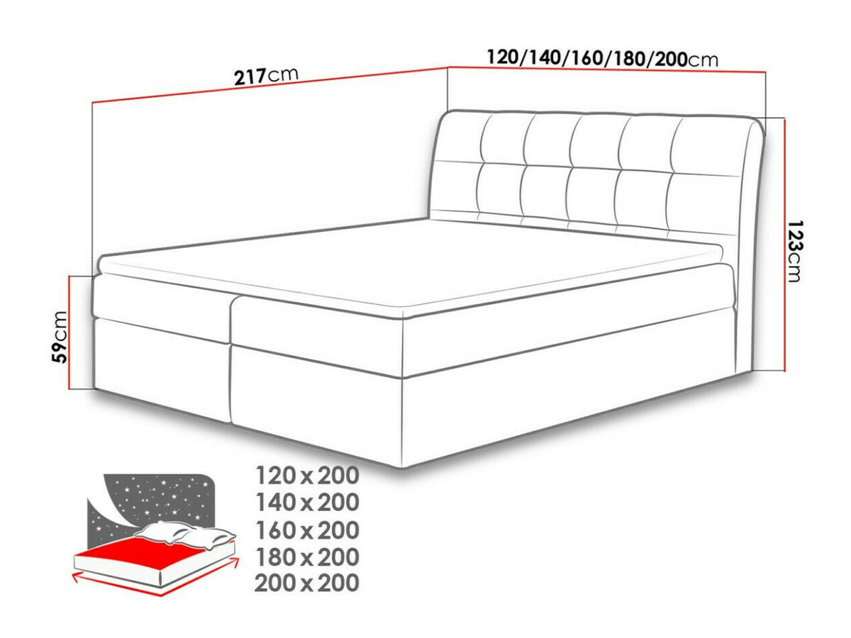 Continental bed Campania (Soft 033)