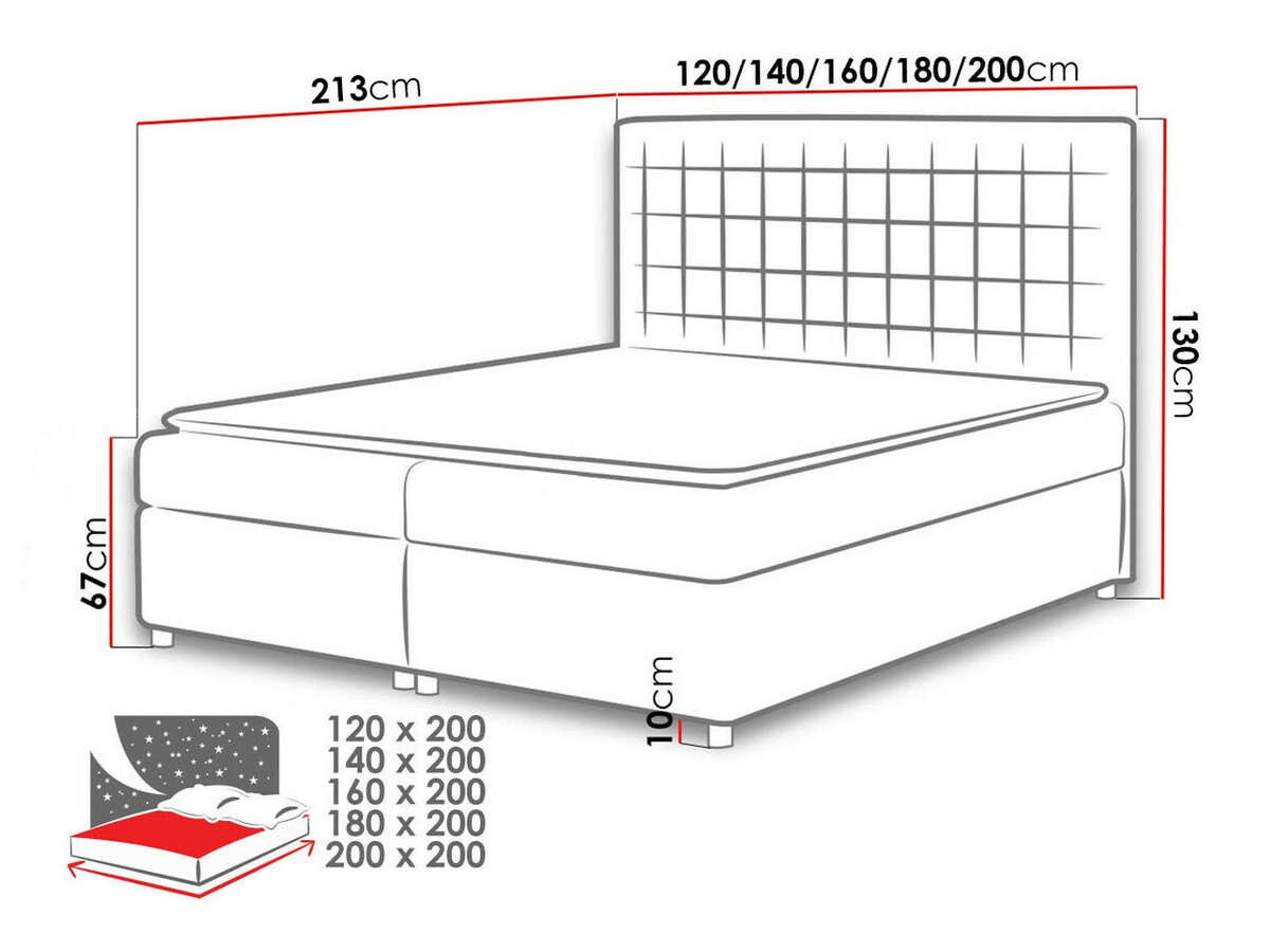 Continental bed Panis (Soft 017)