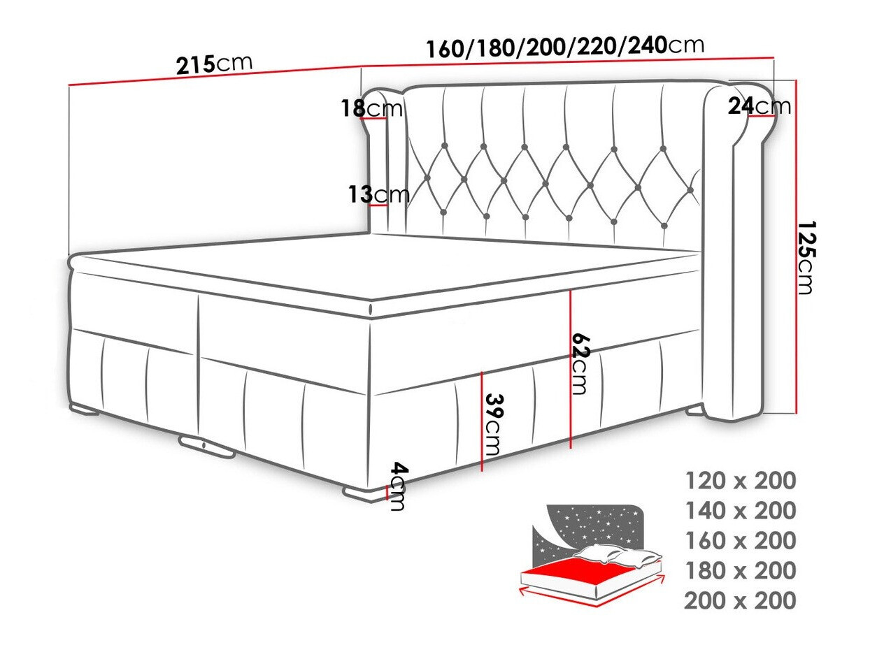 Continental bed Ars (Magic Velvet 2201)