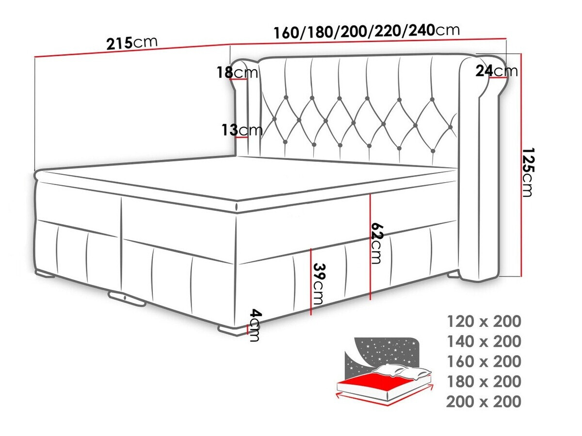 Continental bed Ars (Magic Velvet 2217)