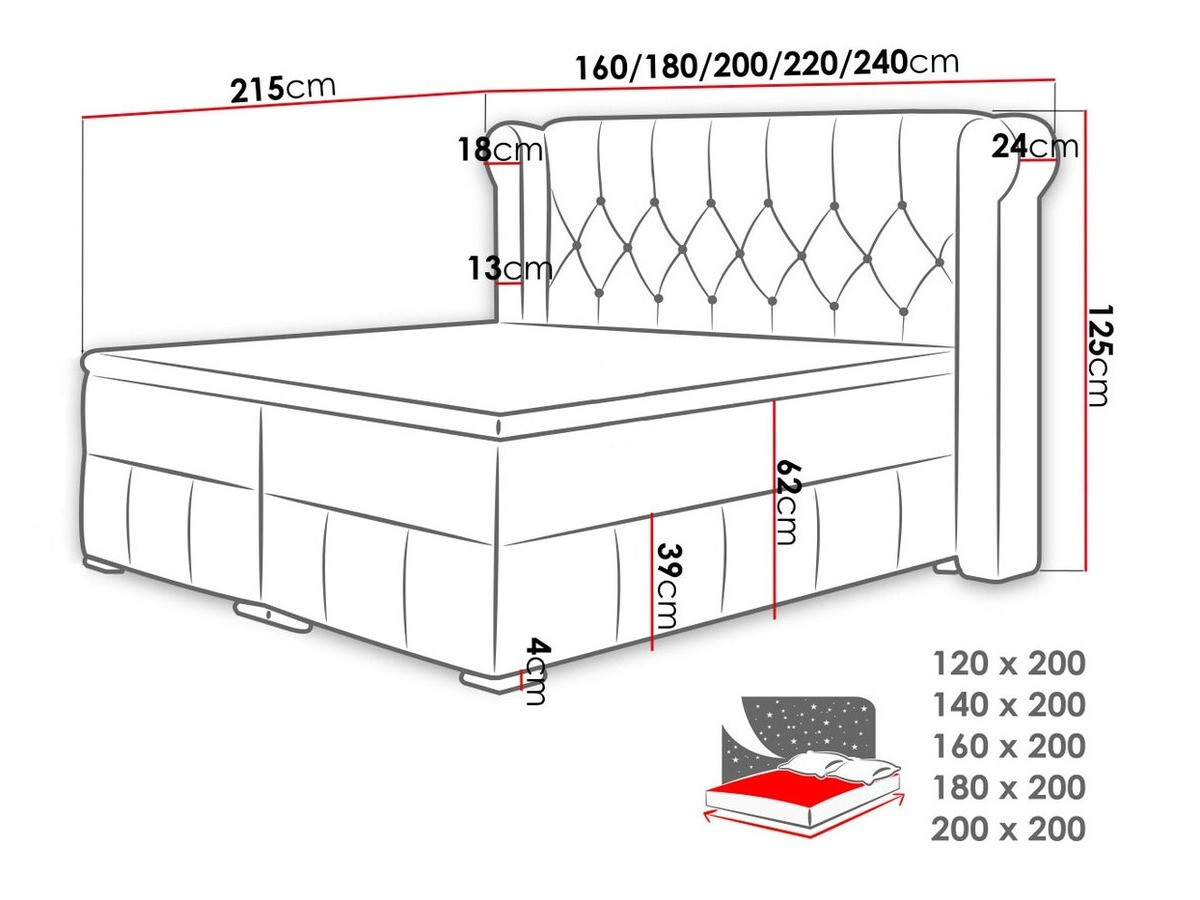 Continental bed Ars (Magic Velvet 2217)