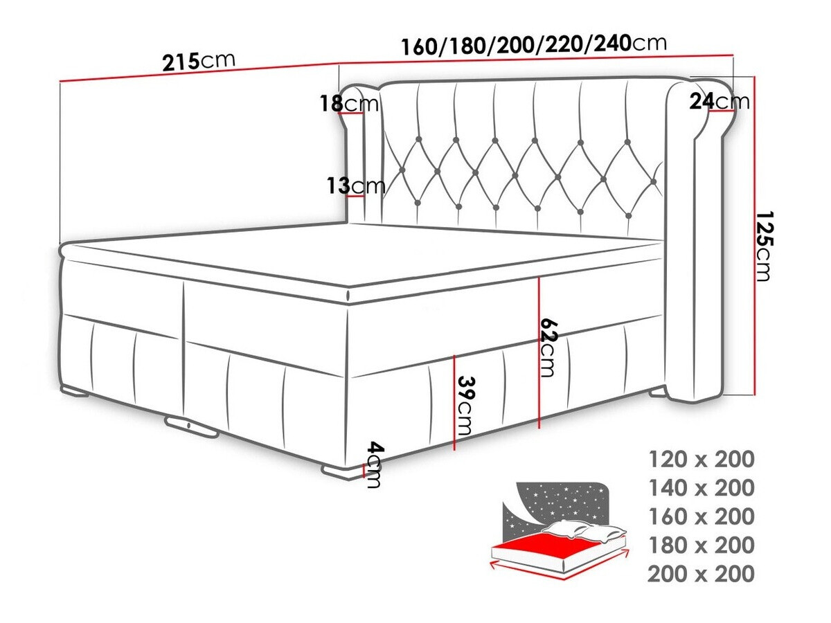 Continental bed Ars (Magic Velvet 2217)