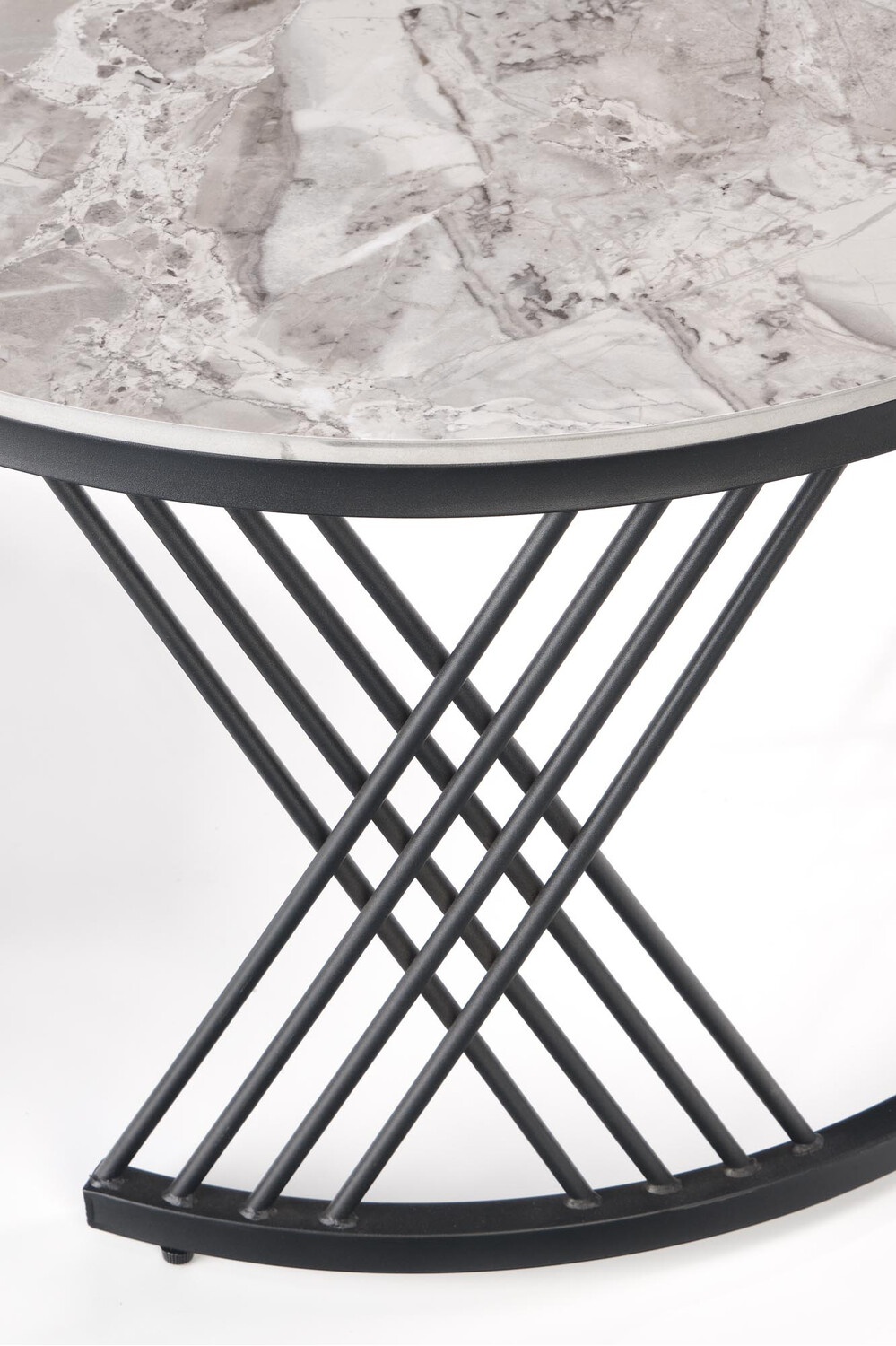 Coffee table set Houston Acetum (Black + Grey marble)